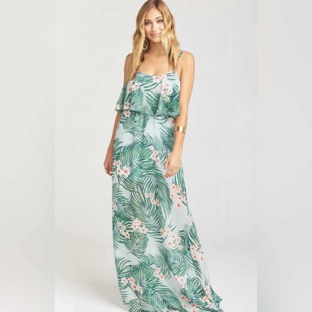Show Me Your MuMu Caitlin Ruffle Maxi Dress in Hanalei Dream